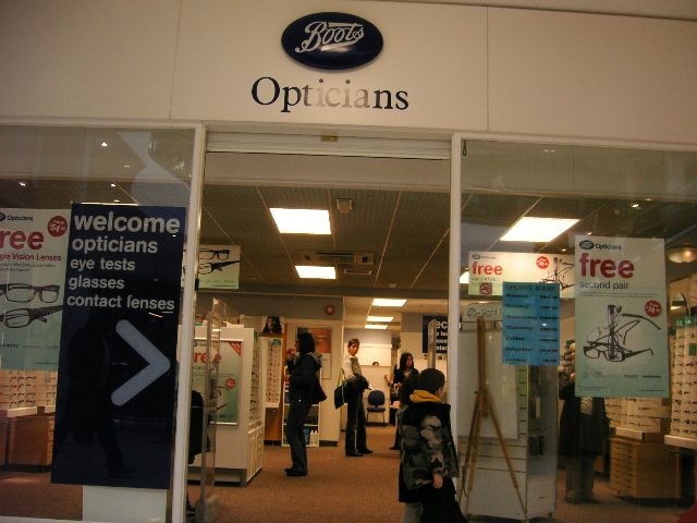 Picture optical retailer in the UK, Boots opticians
